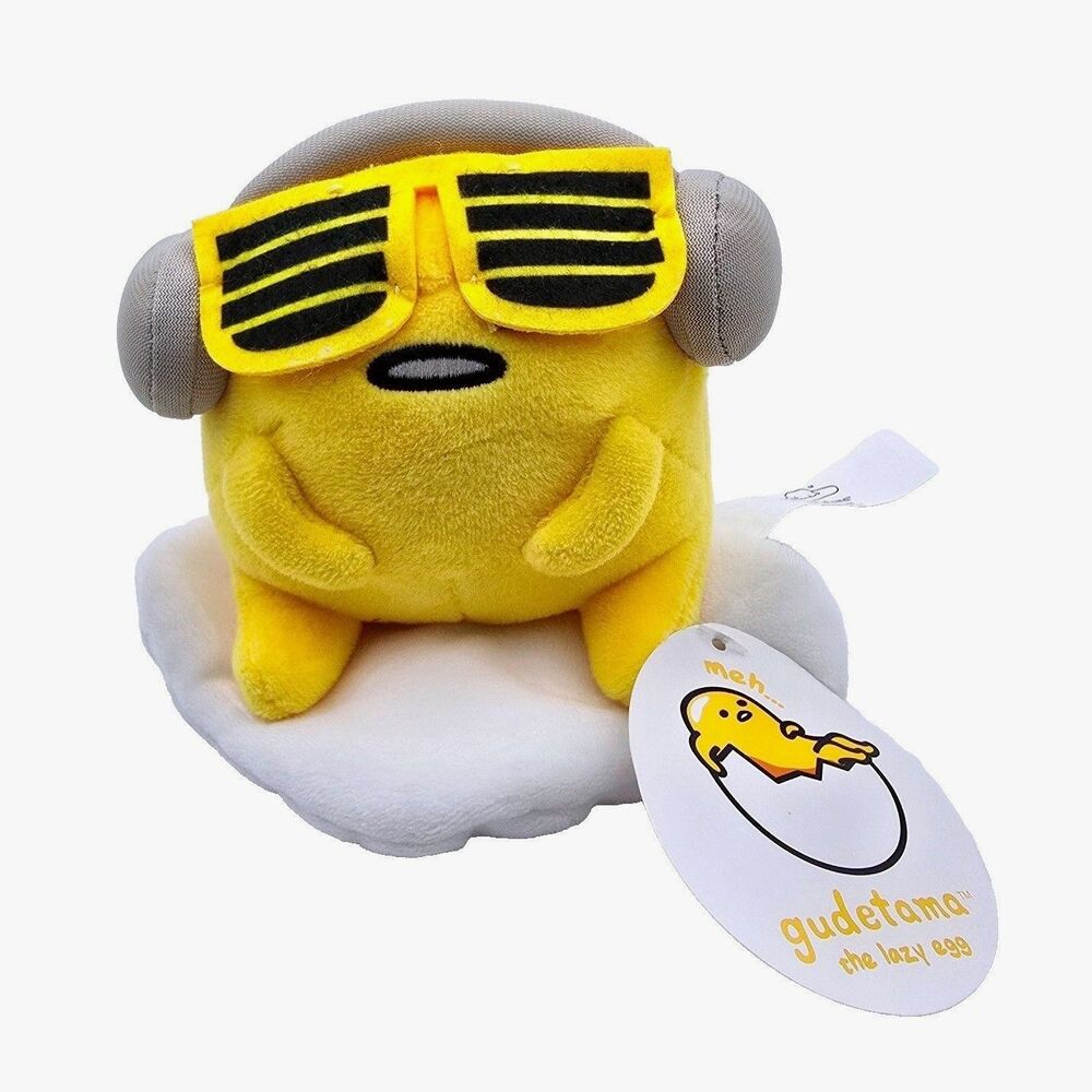 Sanrio DJ Gudetama The Lazy Egg Plush Gund 5" Stuffed Animal Toy W/ Tags